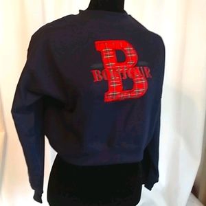 "BONJOUR" Crop Sweatshirt